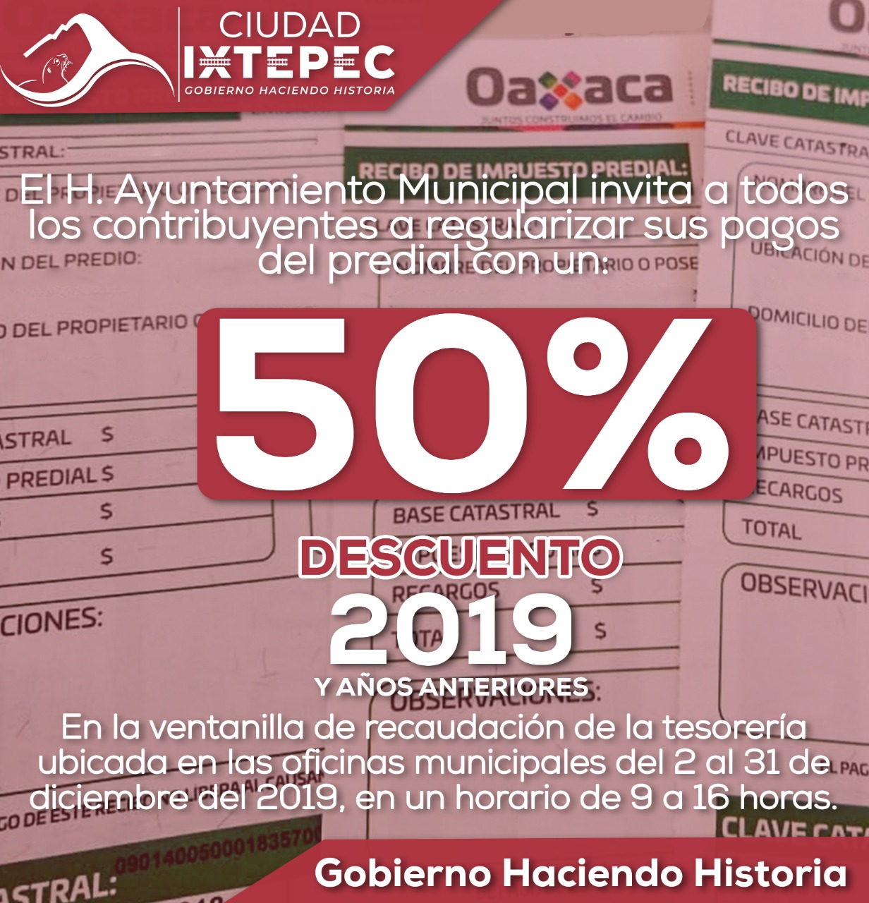 Ixtepecanos pagaran menos por su predial
