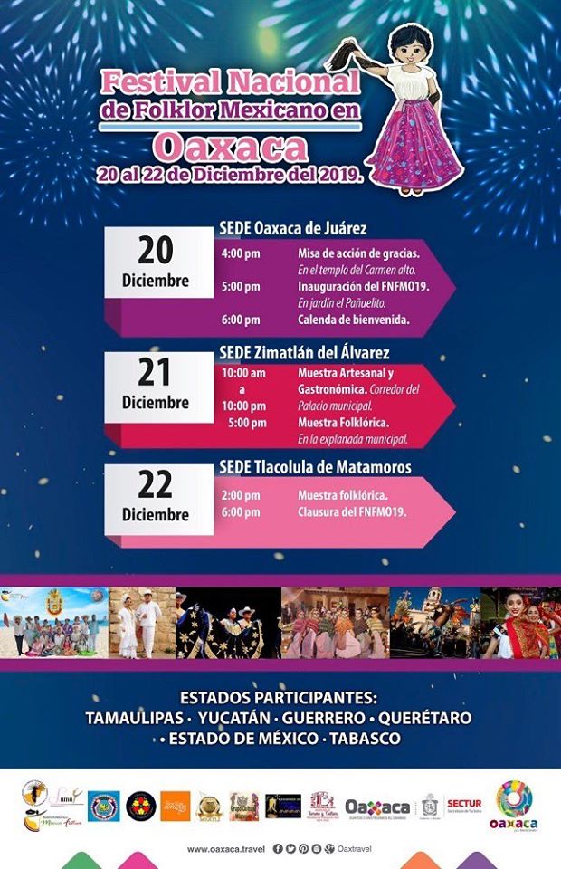 Se celebrará en Oaxaca encuentro nacional de folklor mexicano