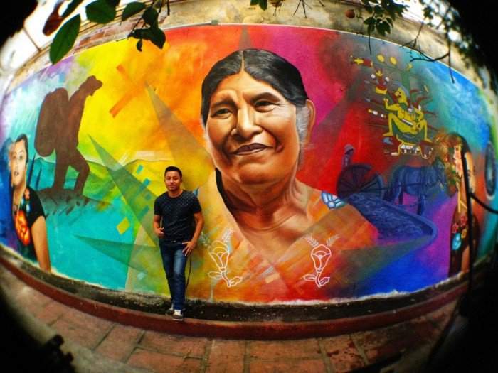Irving Cano el artista istmeño invitado a pintar murales en Jamaica