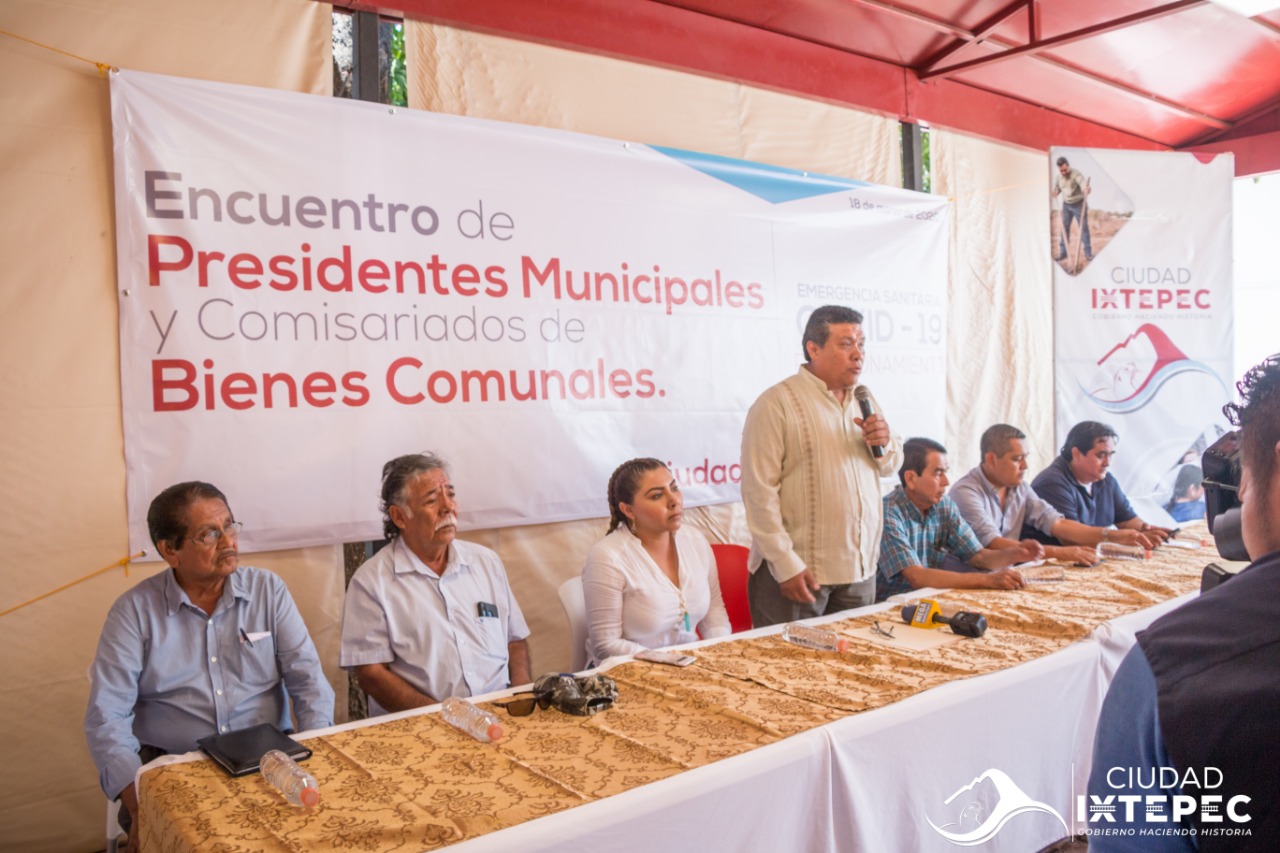 Encuentro de presidentes municipales en Ixtepec ante la epidemia del COVID -19