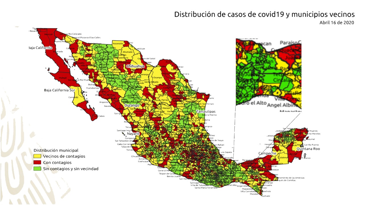 Juchitán se encuentra en las zonas de riesgo según el mapa de la Secretaria de Salud