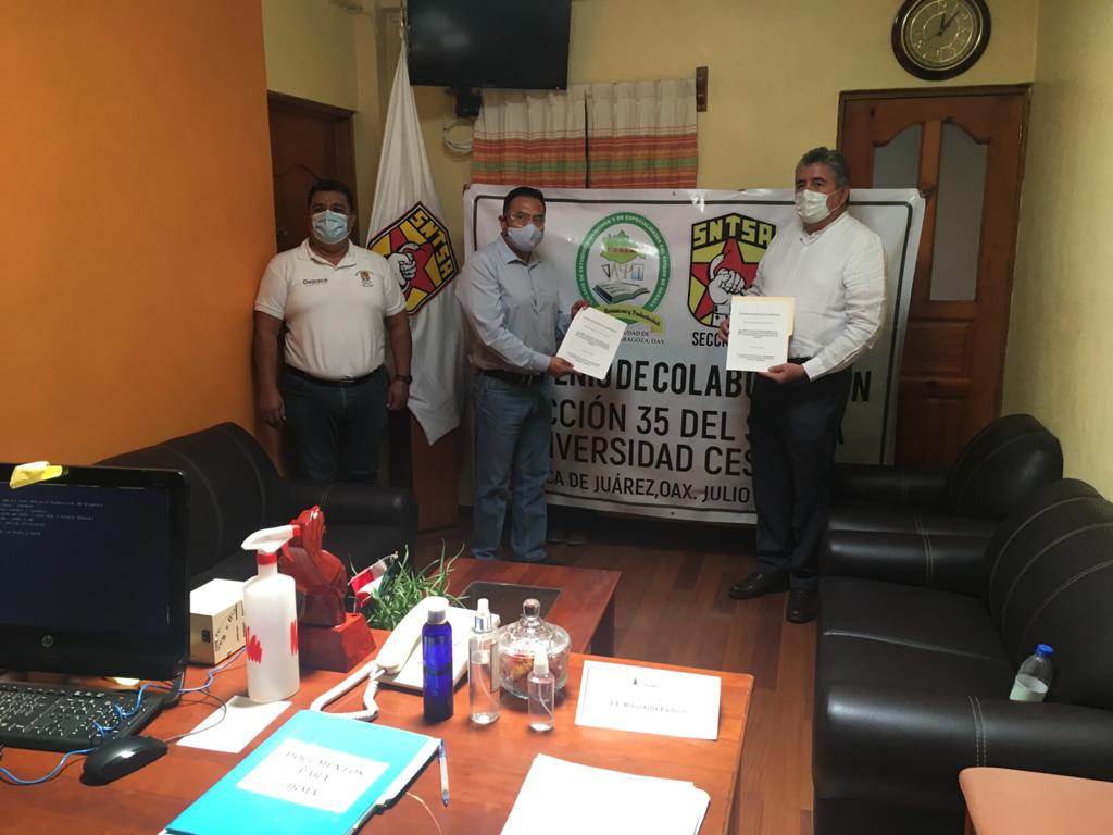 Firma convenio de colaboración el CESEEO con la sección 35 del SNTSSA
