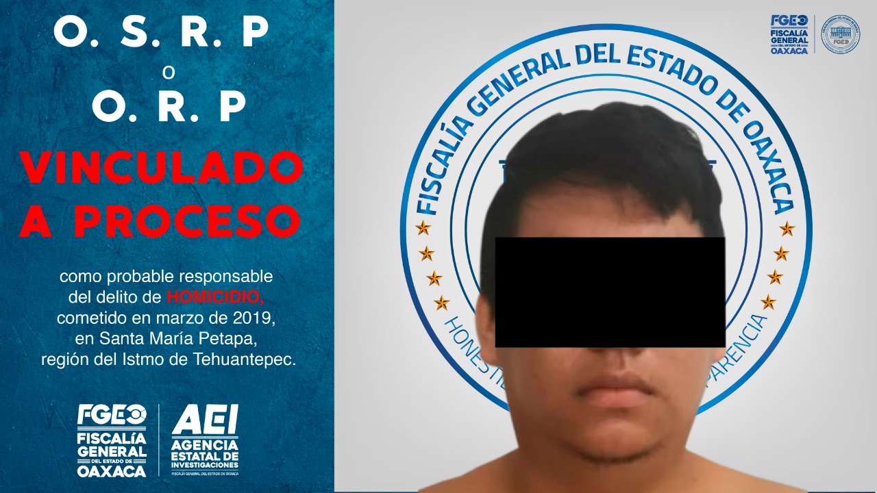 Logra Fiscalía General aprehender y vincular a proceso a octavo probable  integrante de célula criminal, que operaba en Matías Romero