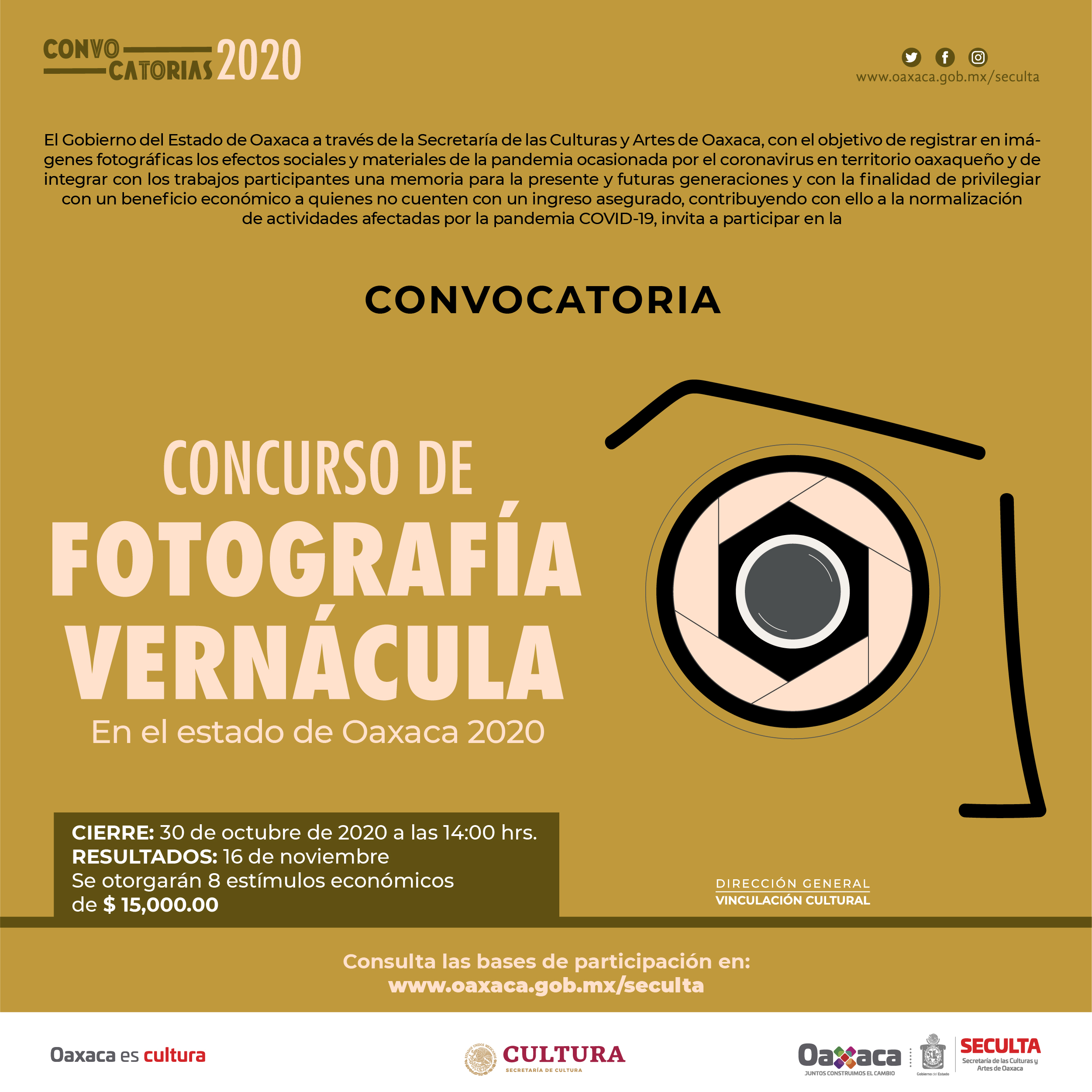 Anuncia Seculta Concurso de fotografía vernácula para registrar los impactos del COVID-19 en el estado
