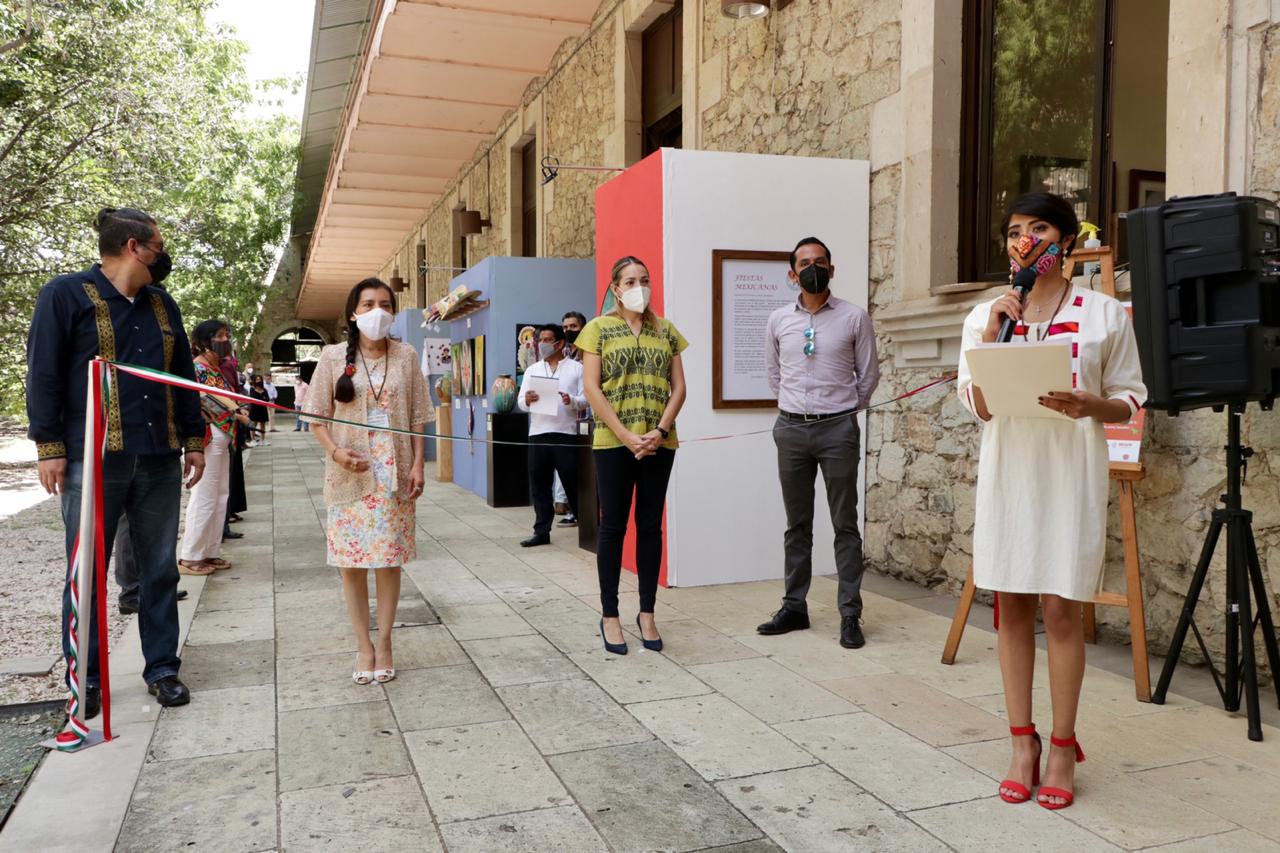 Inauguran exposición pictórica y de artes aplicadas “Fiestas Mexicanas” en la Hemeroteca Pública