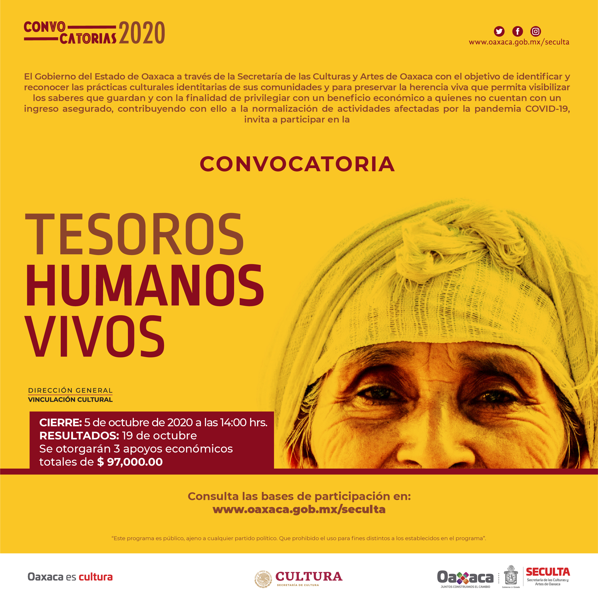 Presenta Seculta la convocatoria“Tesoros Humanos Vivos”