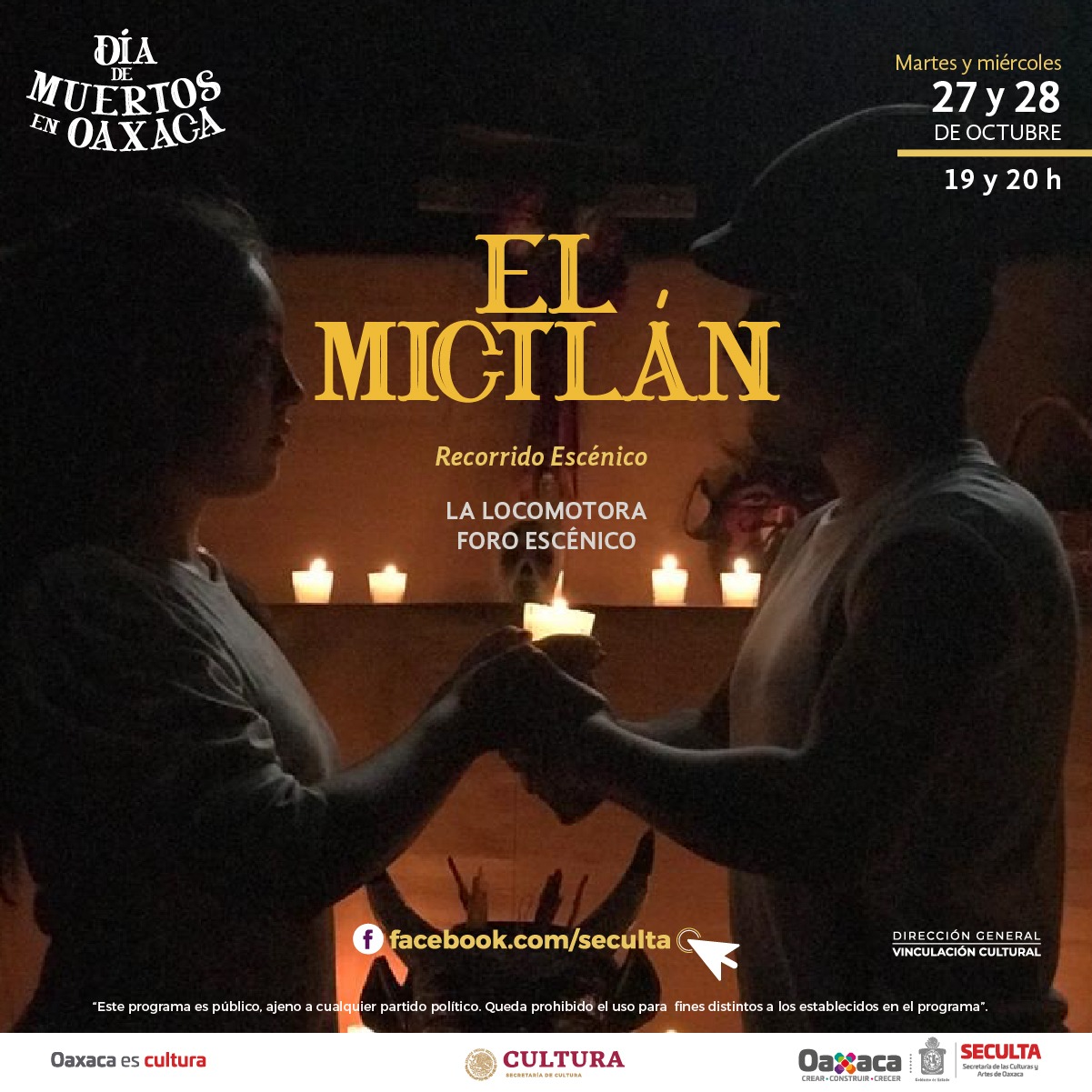 La Seculta y La Locomotora Foro Escénico invitan a un recorrido por El Mictlán