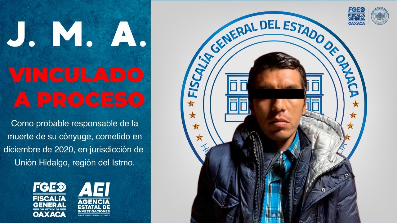 Envían a prisión a individuo que privó de la vida a una mujer en Unión Hidalgo