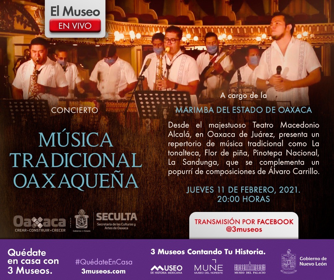 Marimba del Estado de Oaxaca brindará concierto virtual a público de Nuevo León