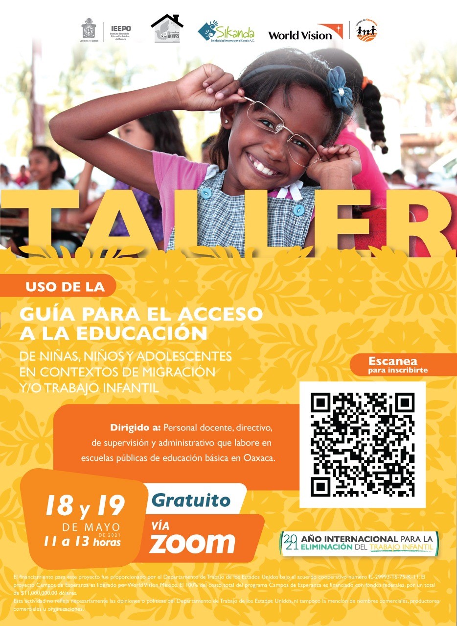 Abre inscripciones taller sobre uso de la Guía para el Acceso a la Educación de Niñas, Niños y Adolescentes migrantes