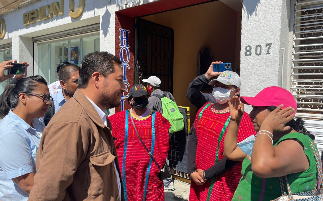 Atiende Secretaría de Gobierno a grupo de mujeres triquis de San Juan Copala