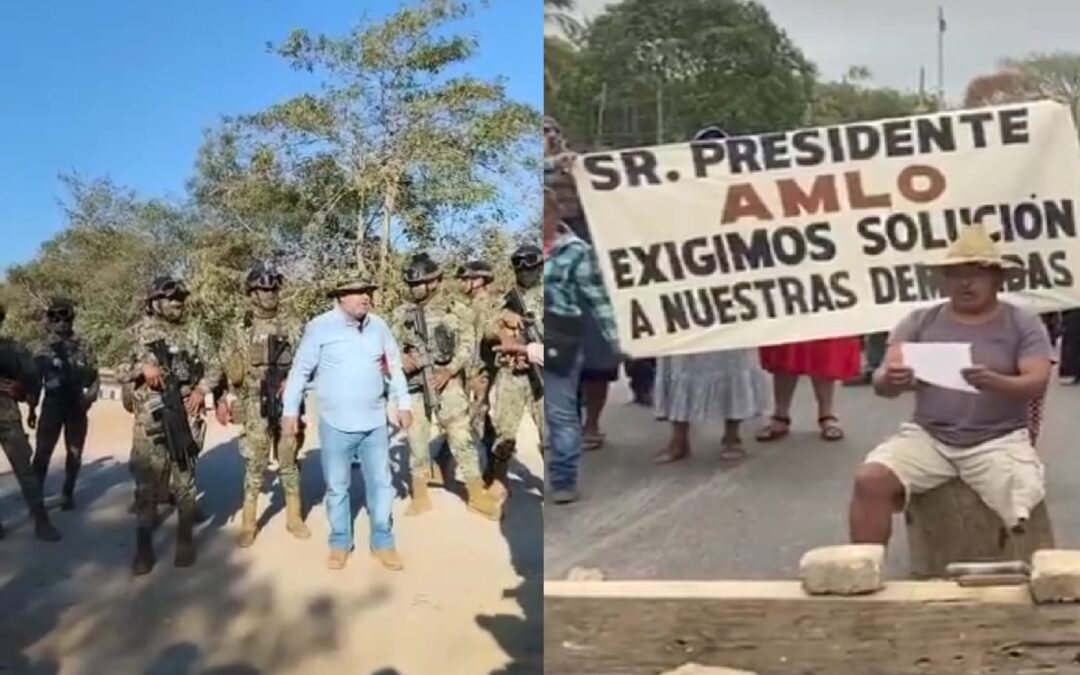 Reportan enfrentamiento entre opositores del CIIT y Policía Estatal en el Istmo