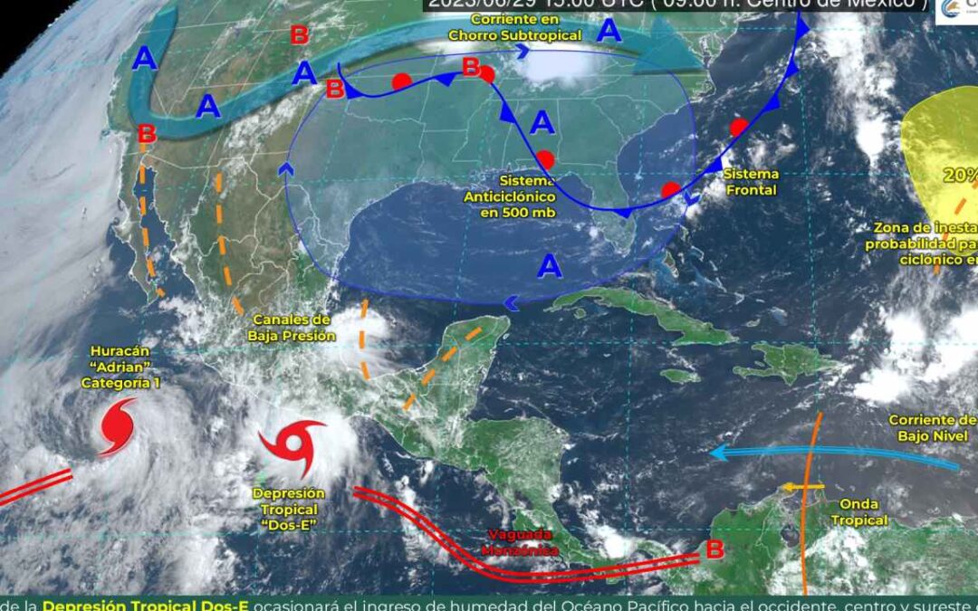 Depresión tropical DOS-E evoluciona a tormenta tropical Beatriz