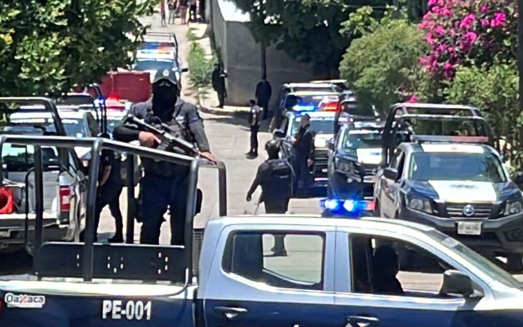 Aseguran cinco personas en balacera de San Martín Mexicapan